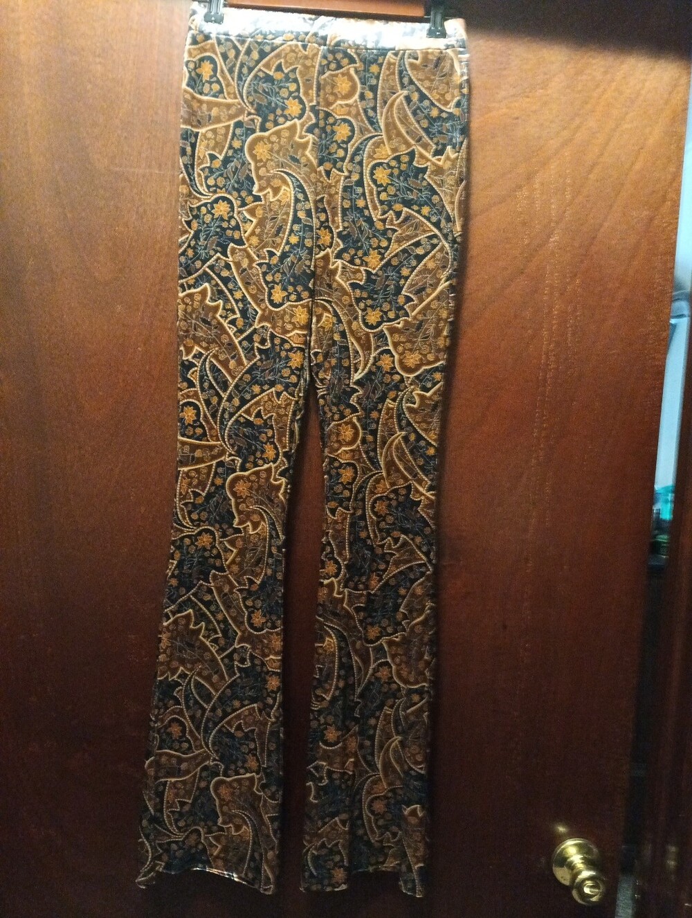 Anthropology Elodie Velvet Leggings NWT Size Small Autumn Colors